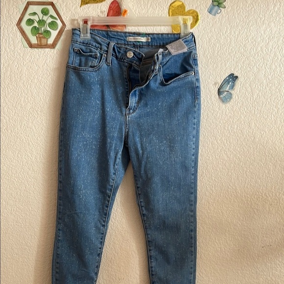 Levi's Blue High Rise Jeans Slim Fit - Picture 10 of 11